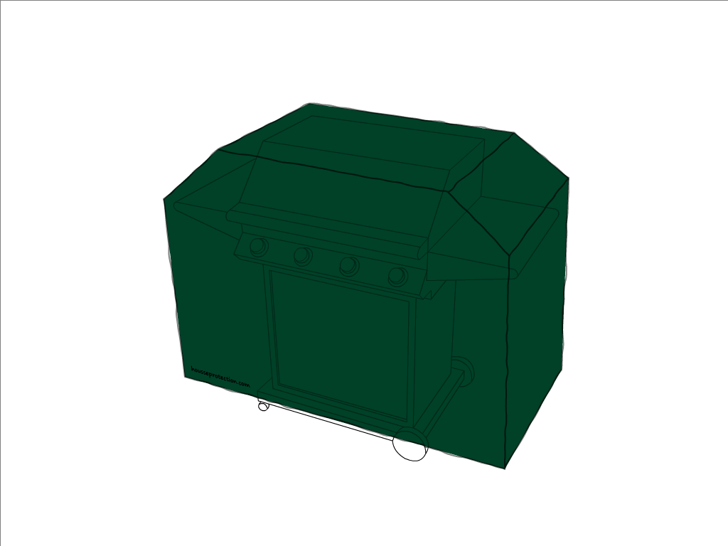 Housse de barbecue Weber Barbecue à gaz Genesis® II EP-335 GBS en Protect cover 705 670gr/m², toile PVC Etanche Vert sapin