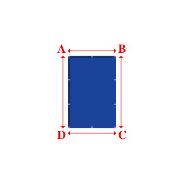 Bâche plate rectangle en Protect cover 705 670gr/m², toile PVC Etanche Bleu foncé - 1x1.5m