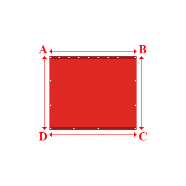 Bâche plate rectangle en Protect cover 705 670gr/m², toile PVC Etanche Rouge - 1.78x1.5m
