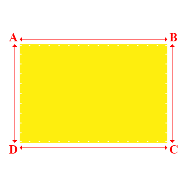 Bâche plate rectangle en Protect cover 705 670gr/m², toile PVC Etanche Jaune citron - 3x2m