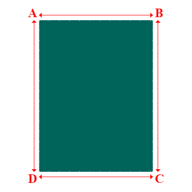 Bâche plate rectangle en Protect covert 905F3 900gr/m², toile PVC Etanche Vert industrie - 6x8m