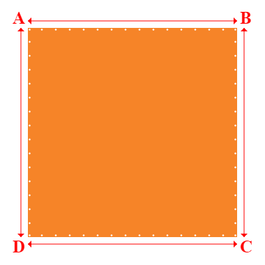 Bâche plate rectangle en Protect cover 705 670gr/m², toile PVC Etanche Orange - 3x3m