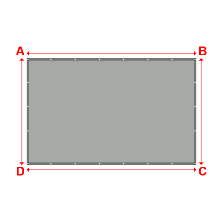 Bâche plate rectangle en Protect cover 705 670gr/m², toile PVC Etanche Gris clair - 3.5x2.2m