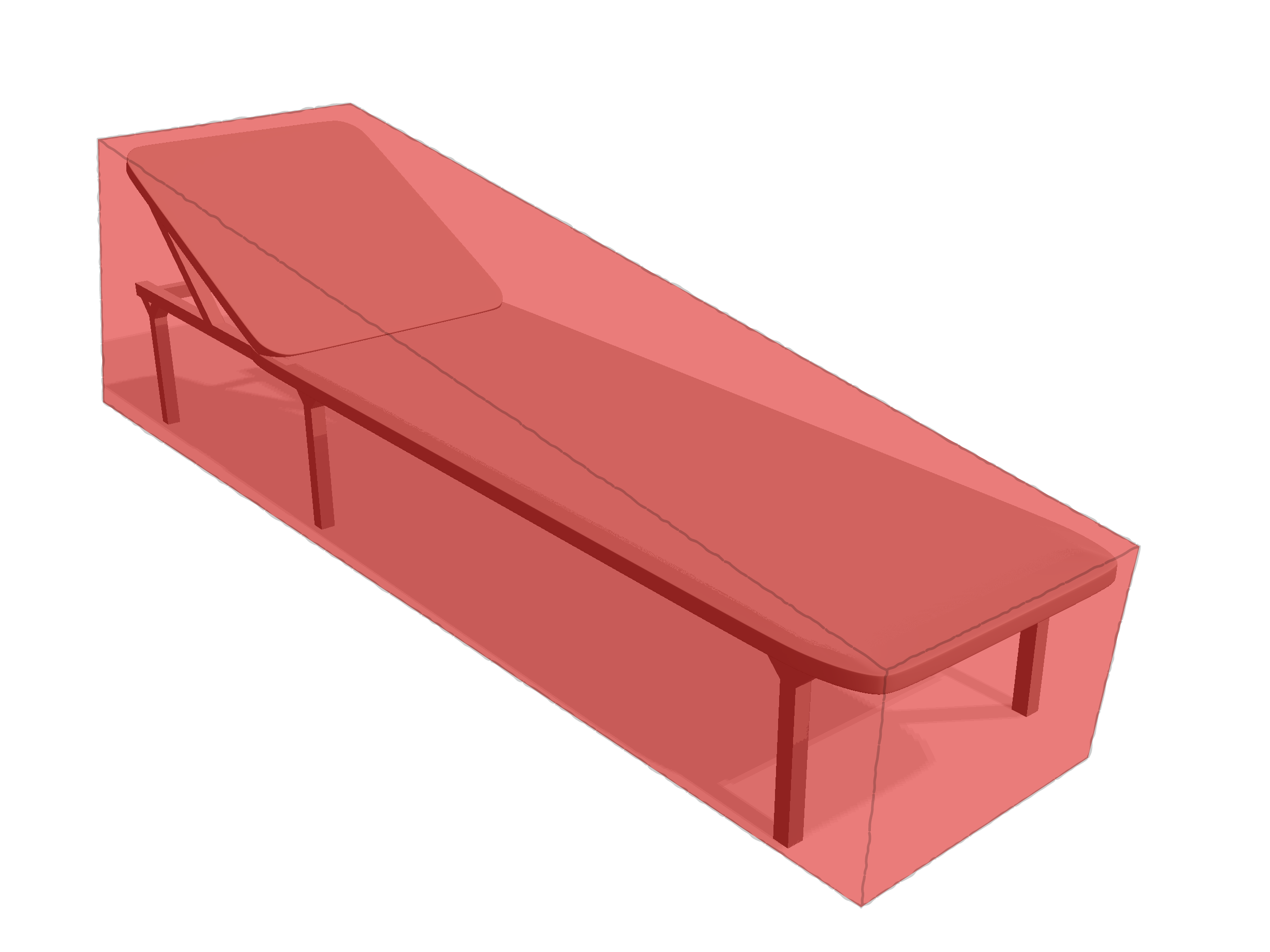 Transat en Protect cover 705 670gr/m², toile PVC Etanche Rouge RAL 3002