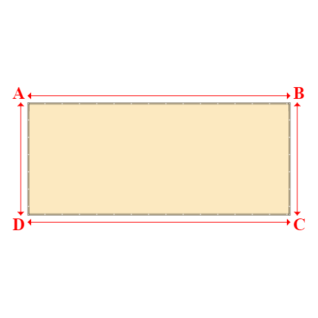 Bâche plate rectangle en Protect cover 705 670gr/m², toile PVC Etanche Beige ral 1015 - 7x3m