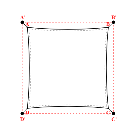 Voile d'ombrage rectangle en Soltis Lounge 96 Rouge - 266x266m