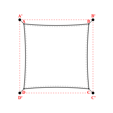 Voile d'ombrage rectangle en Soltis Lounge 96 Rouge - 266x266m