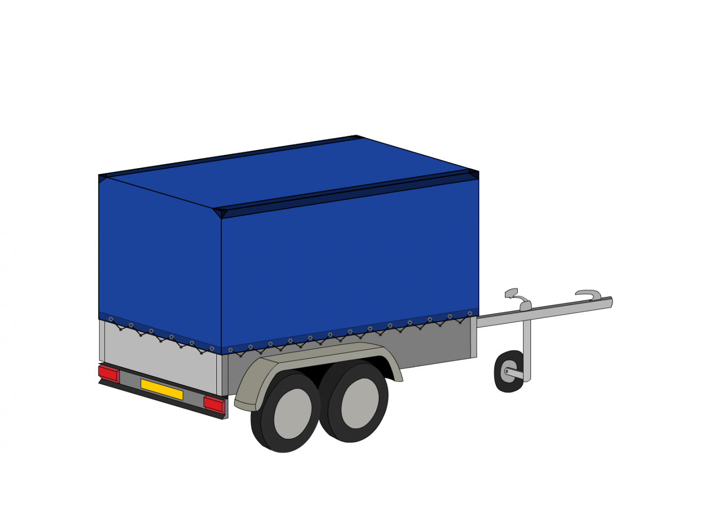 Bâche pour remorque LIDER en Protect cover 705 670gr/m², toile PVC Etanche Bleu foncé RAL 5002