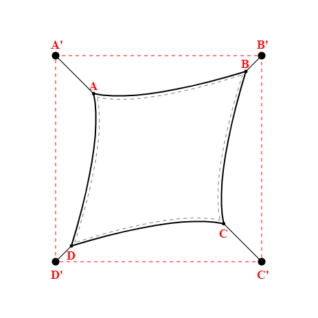 Voile d'ombrage rectangle en Soltis Lounge 96 Nuage - 222x222m