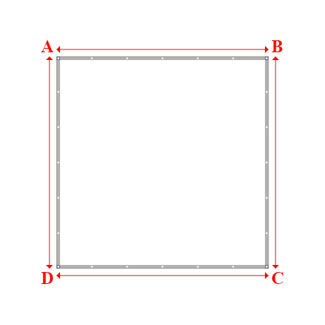 Bâche plate rectangle en Protect cover 705 670gr/m², toile PVC Etanche Blanc RAL 9016 - 3x3m