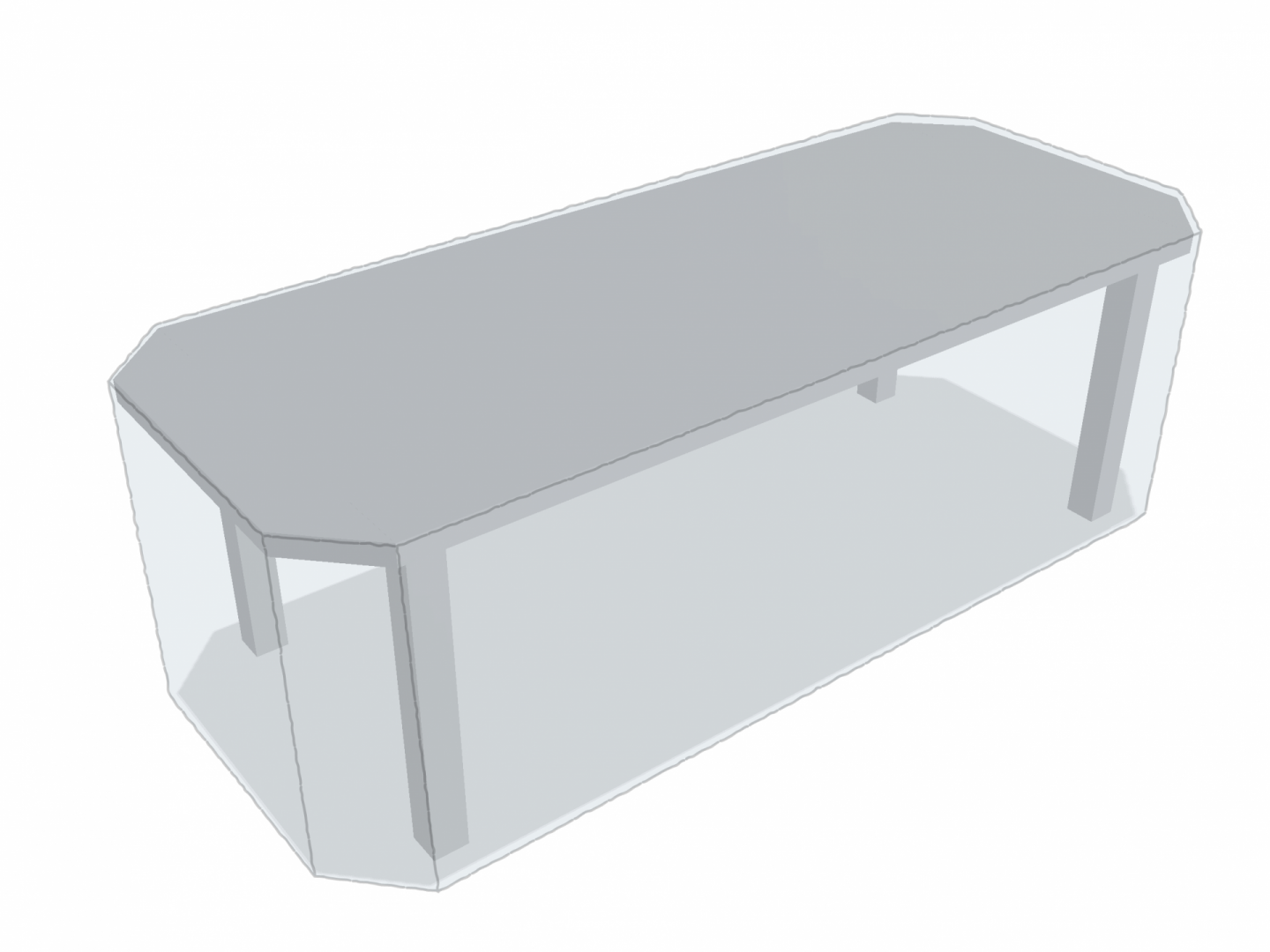 Table de jardin octogonale en Stamoid Smart Gris perle