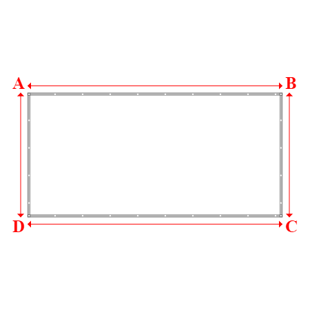 Bâche plate rectangle en Protect covert 905F3 900gr/m², toile PVC Etanche Blanc - 4.3x2.1m