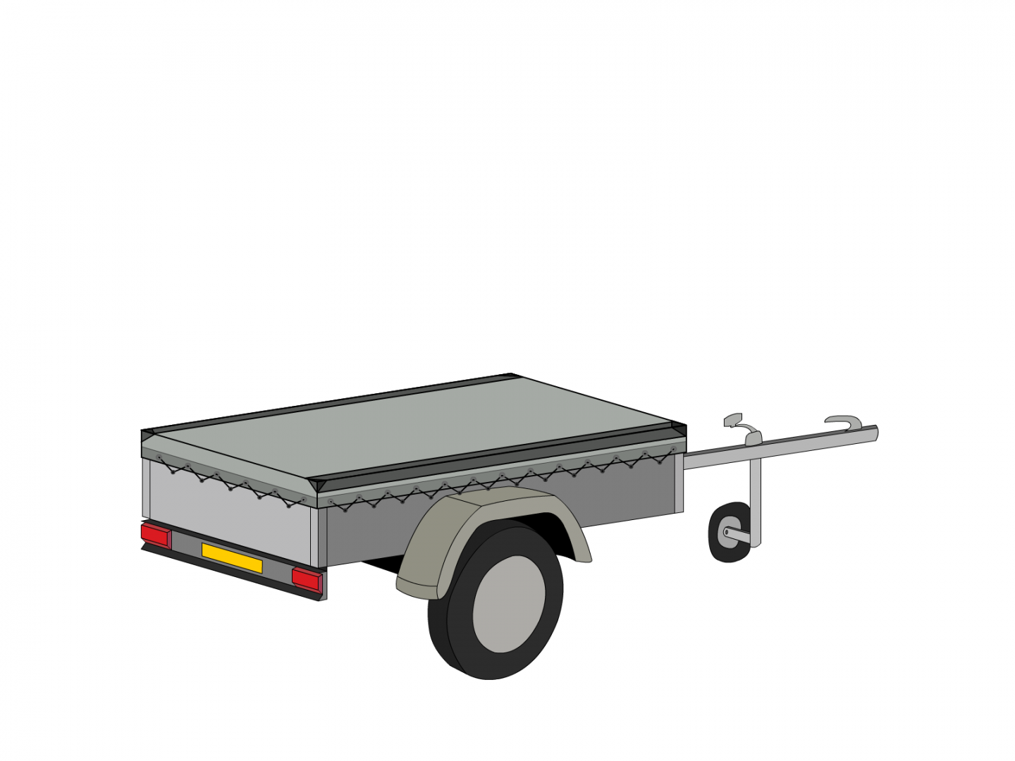 Bâche pour remorque MECANO GALVA 500 ARDENNES 182 en Protect cover 705 670gr/m², toile PVC Etanche Gris clair RAL 7038