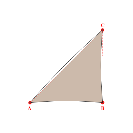 Voile d'ombrage triangle en Soltis Lounge 96 Sandy beige 96-2135 - 0x0x0m