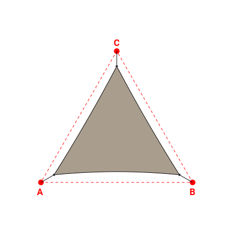 Voile d'ombrage triangle en Soltis Lounge 96 Taupe 96-50850 - 0x0x0m