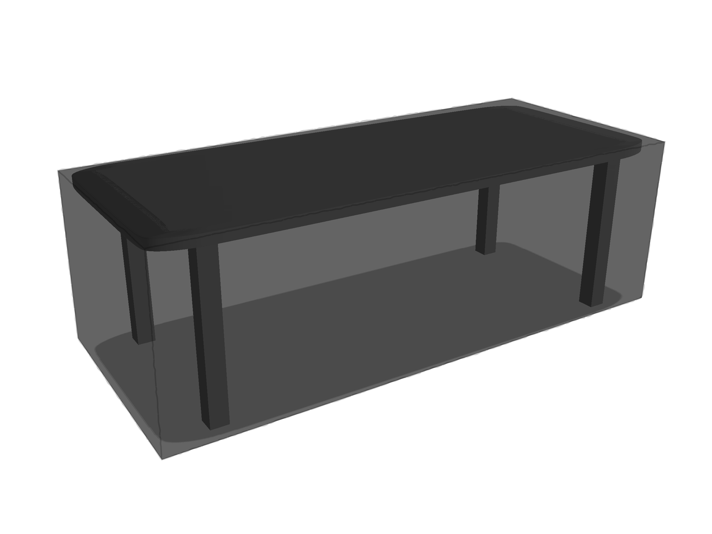 Table de jardin rectangle en  