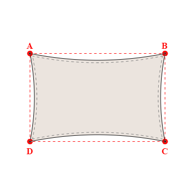 Voile d'ombrage rectangle en Soltis Lounge 96 Karité 96-50843 - 5, 43x3, 54m
