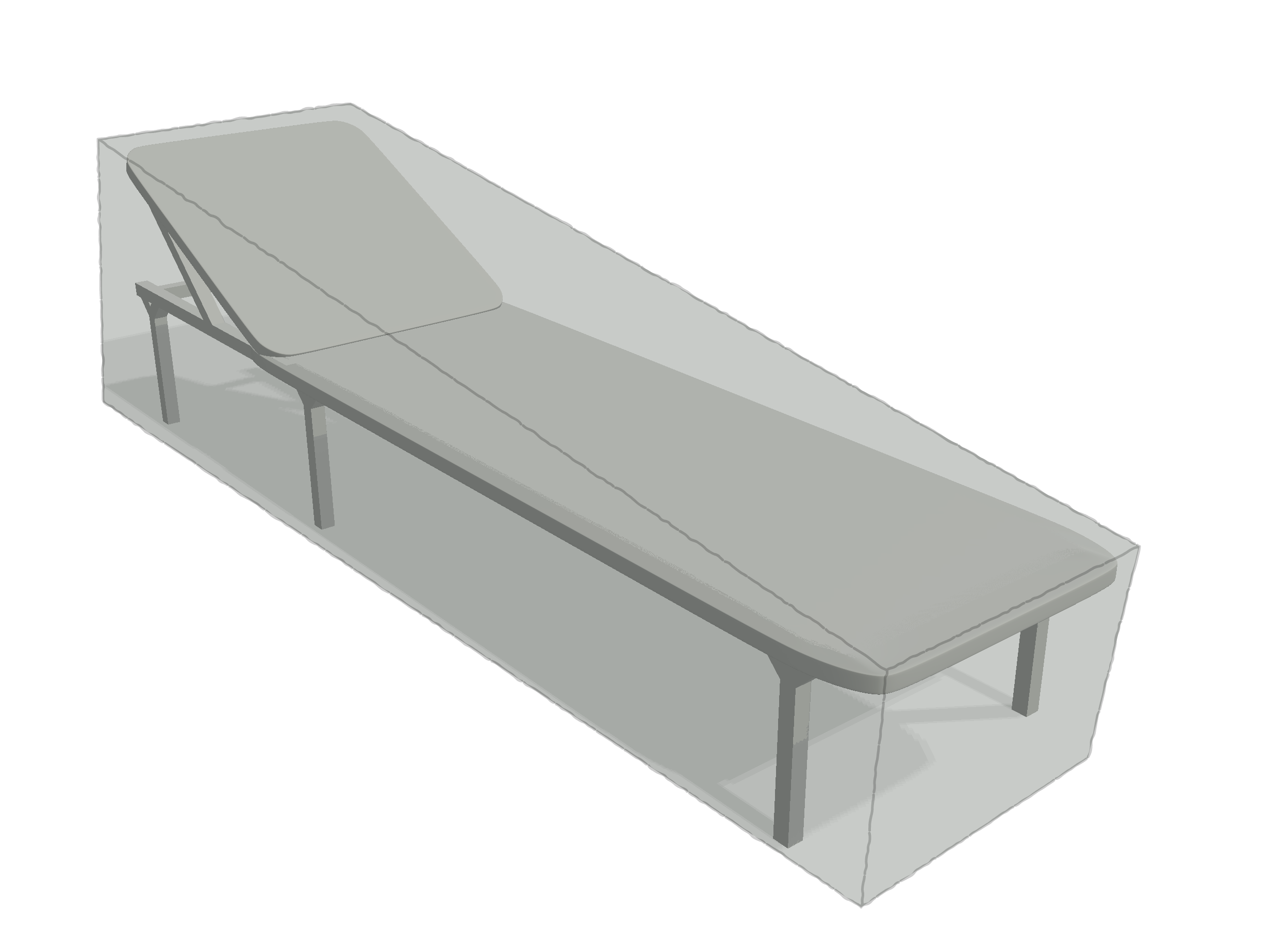 Transat en Protect cover 705 670gr/m², toile PVC Etanche Gris clair RAL 7038