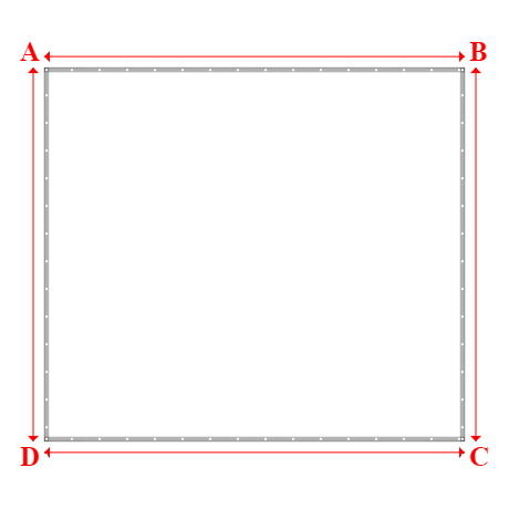 Bâche plate rectangle en Protect cover 705 670gr/m², toile PVC Etanche Blanc RAL 9016 - 4.5x4m