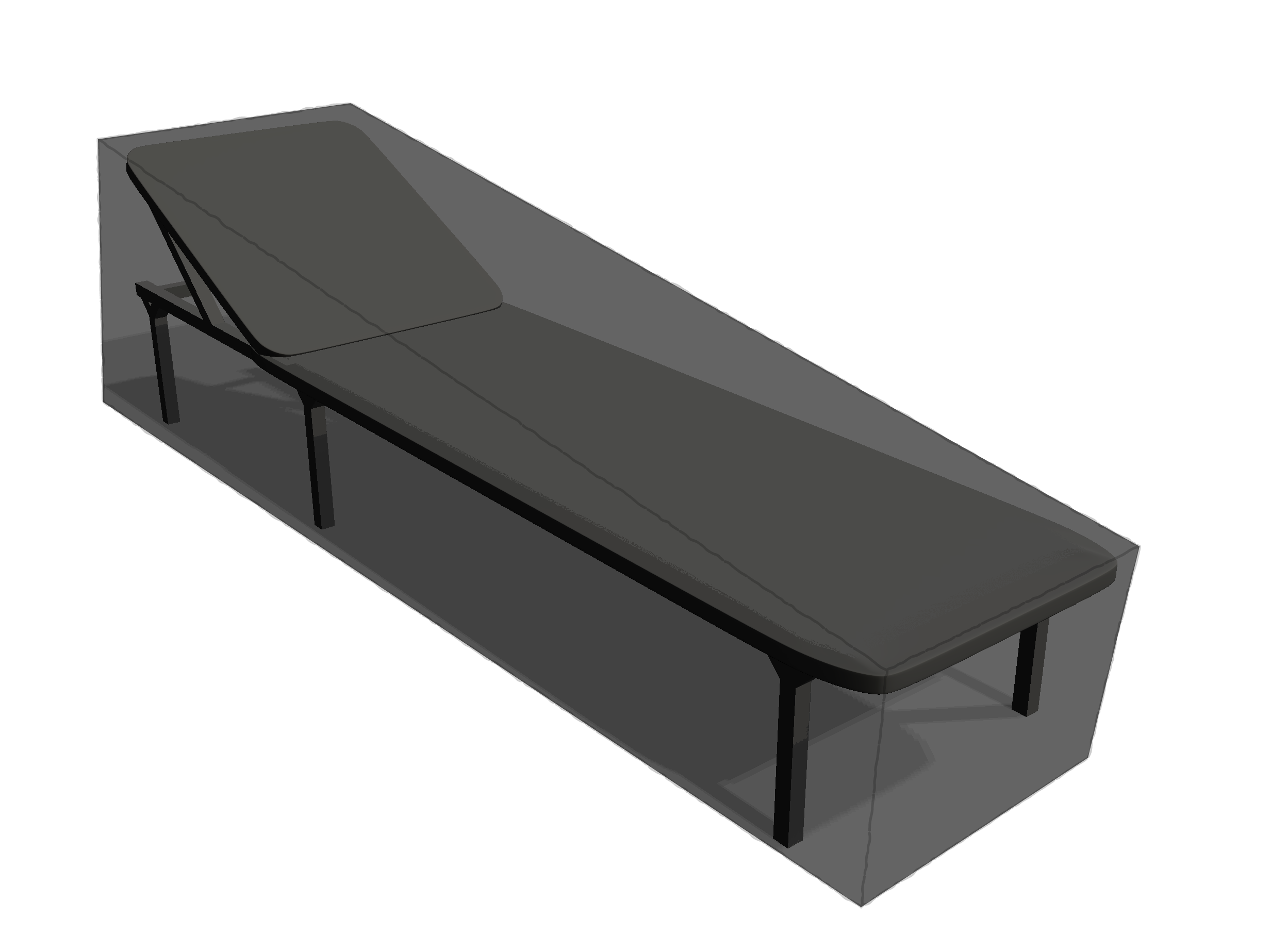 Transat en Protect cover 705 670gr/m², toile PVC Etanche Noir RAL 9005