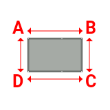 Bâche plate rectangle en Protect cover 705 670gr/m², toile PVC Etanche Gris clair RAL 7038 - 1.6x1m