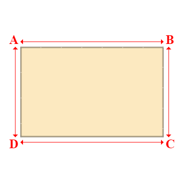 Bâche plate rectangle en Protect cover 705 670gr/m², toile PVC Etanche Beige ral 1015 - 5.74x3.62m