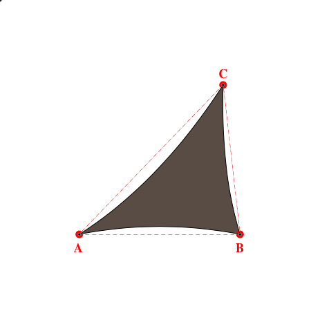 Voile d'ombrage triangle en Soltis Horizon 86 Bronze 86-2043 - 3,10x2,90x4,00m