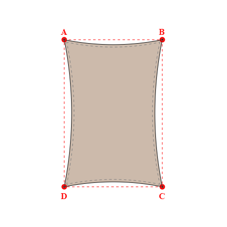 Voile d'ombrage rectangle en Soltis Lounge 96 Sandy beige 96-2135 - 2,00x3,00m