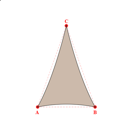 Voile d'ombrage triangle en Soltis Lounge 96 Sandy beige 96-2135 - 2,00x3,00x3,00m