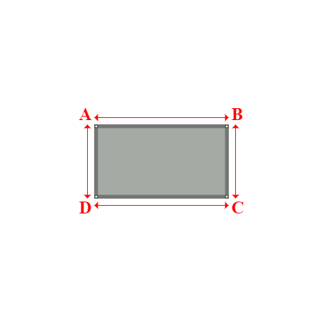 Bâche plate rectangle en Protect cover 705 670gr/m², toile PVC Etanche Gris clair RAL 7038 - 1.9100000000000001x1.05m