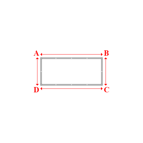 Bâche plate rectangle en Protect cover 705 670gr/m², toile PVC Etanche Blanc RAL 9016 - 2x0.9m