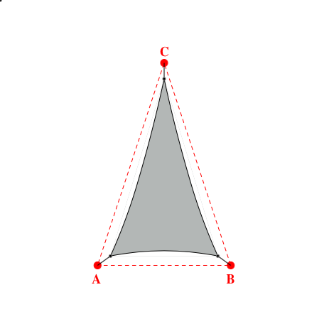 Voile d'ombrage triangle en Soltis Lounge 96 Galet 96-2171 - 2,01x3,47x3,47m