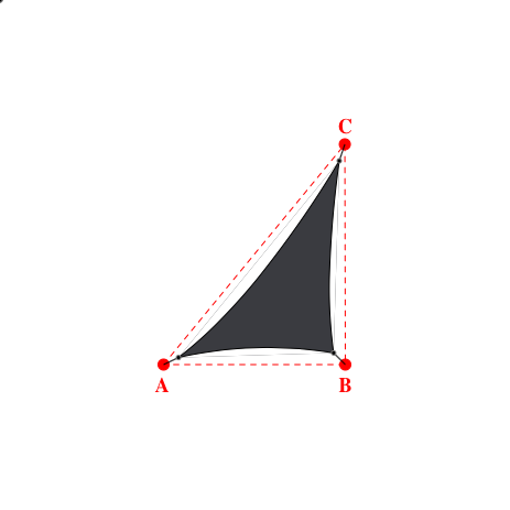 Voile d'ombrage triangle en Soltis Perform 92 Anthracite 92-2047 - 2,81x3,48x4,61m