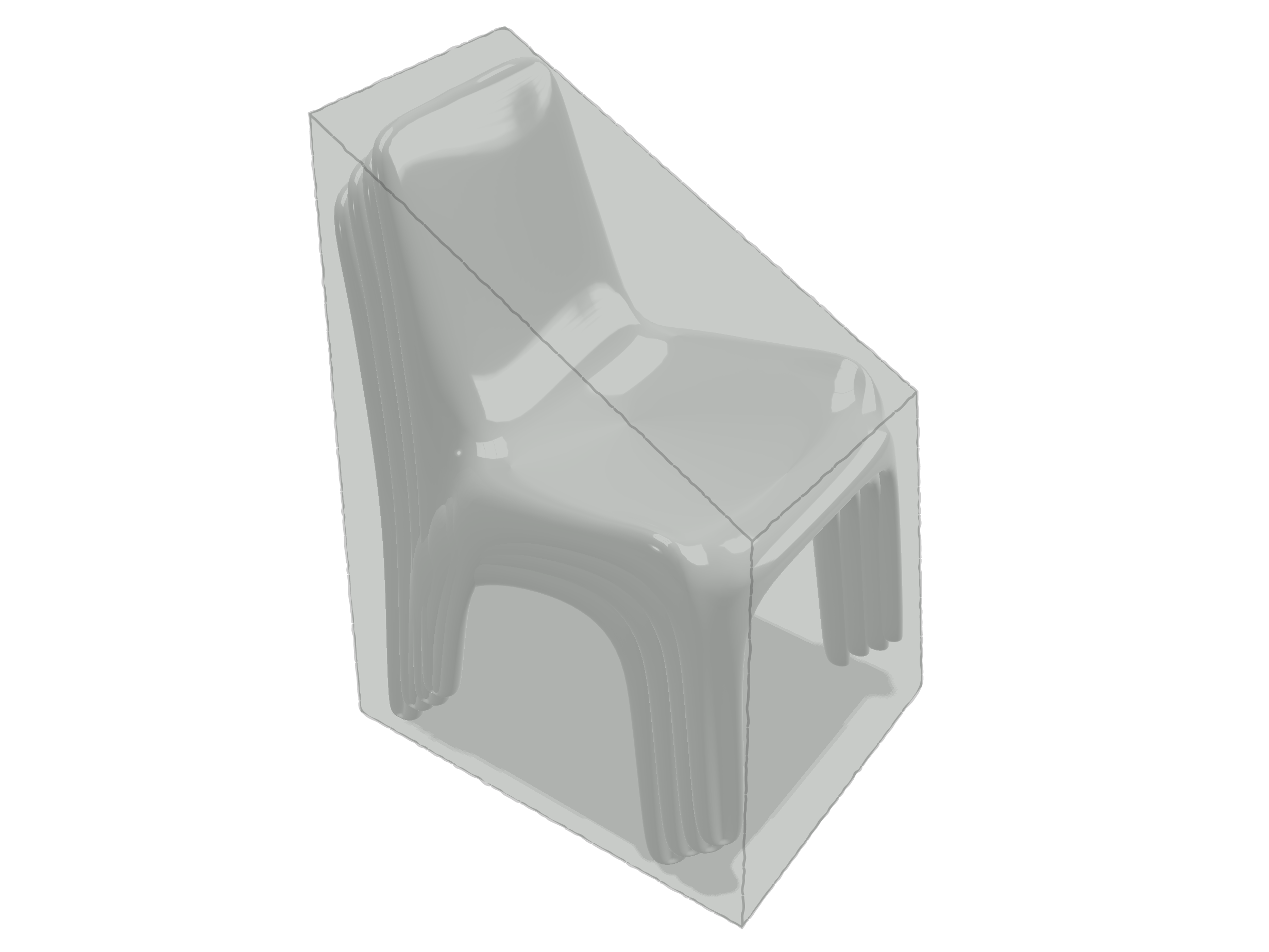 Chaise de jardin en Protect cover 705 670gr/m², toile PVC Etanche Gris clair RAL 7038