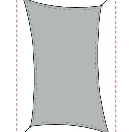 Voile d'ombrage rectangle en Soltis Lounge 96 Galet 96-2171 - 3,19x5,19m