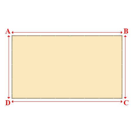 Bâche plate rectangle en Toile PVC Microperforée Protect meshes 362, 430gr/m² Beige - 7x4m