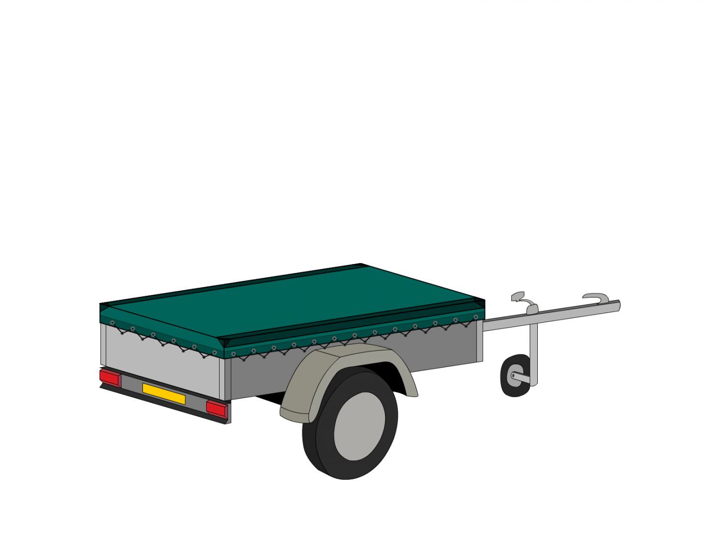 Bâche pour remorque ERKA type 591 en Protect cover 705 670gr/m², toile PVC Etanche Vert industrie RAL 6026