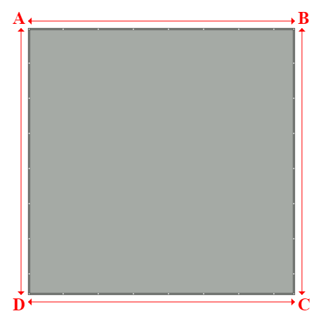 Bâche plate rectangle en Protect cover 705 670gr/m², toile PVC Etanche Gris clair RAL 7038 - 6x6m