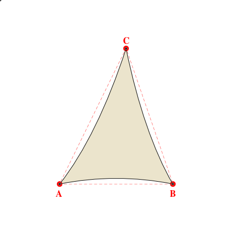 Voile d'ombrage triangle en Soltis Perform 92 Karité 92-50843 - 4,50x5,69x6,00m