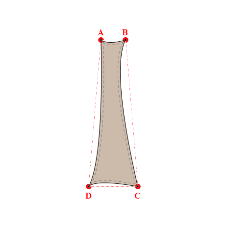 Voile d'ombrage trapèze en Soltis Lounge 96 Sandy beige 96-2135 - 1,00x6,00x2,00x6,00m