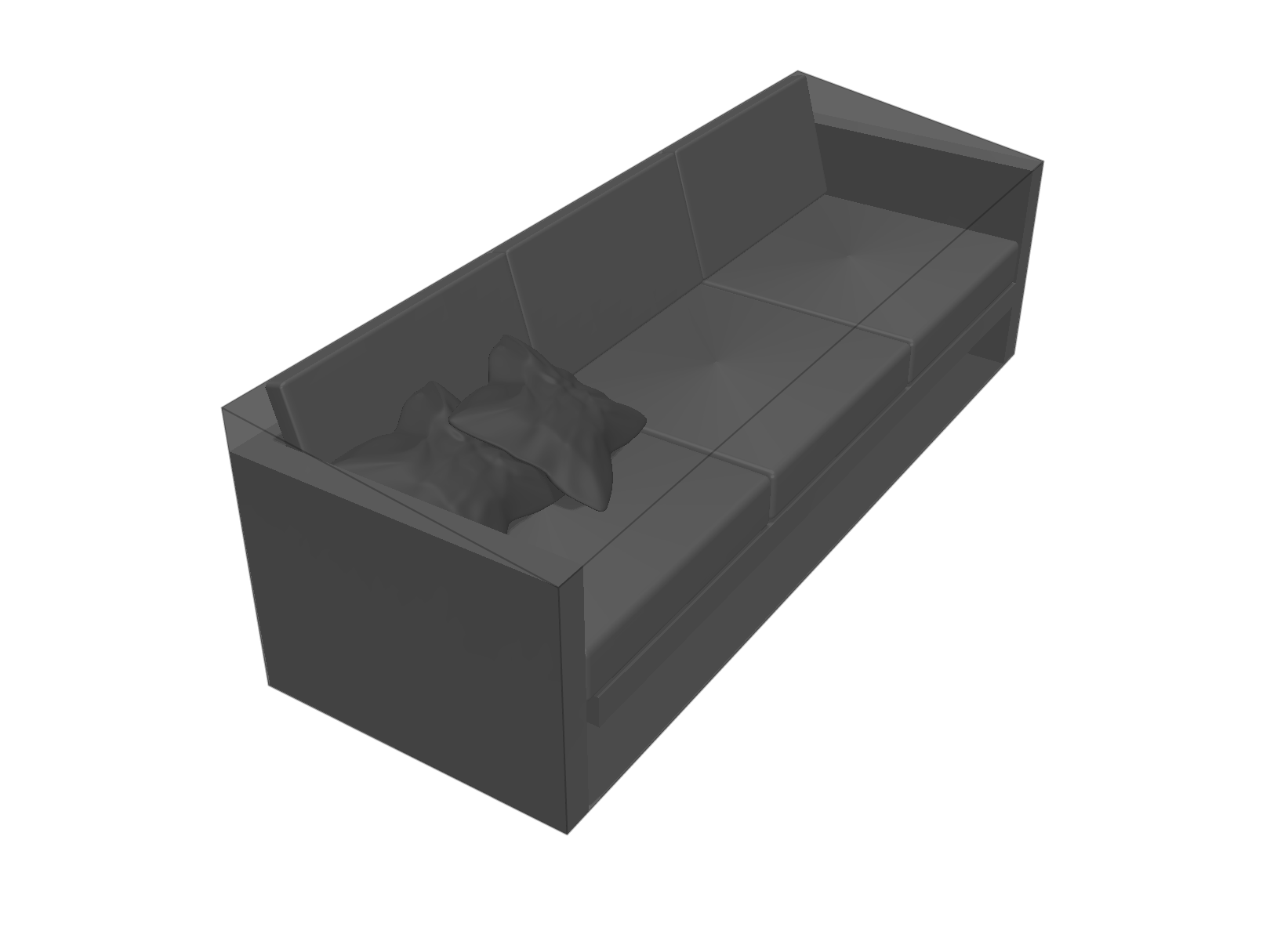 Canapé de jardin haut en Protect cover 705 670gr/m², toile PVC Etanche Noir RAL 9005