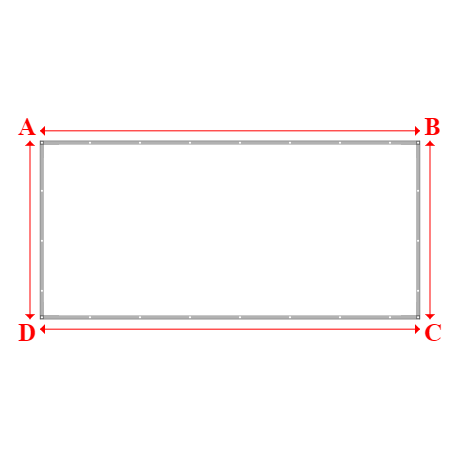 Bâche plate rectangle en Protect cover 705 670gr/m², toile PVC Etanche Blanc RAL 9016 - 4.9x2.3000000000000003m