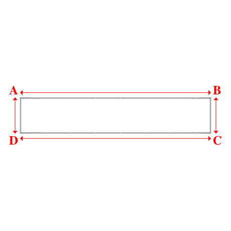 Bâche plate rectangle en Protect cover 705 670gr/m², toile PVC Etanche Blanc RAL 9016 - 8x1.5m