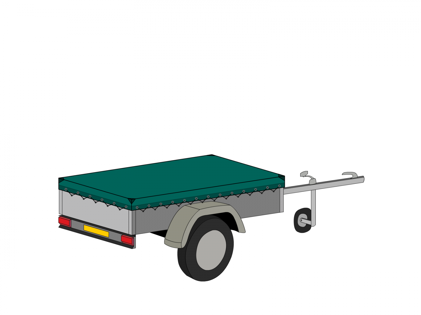 Bâche pour remorque TRELGO en Protect cover 705 670gr/m², toile PVC Etanche Vert industrie RAL 6026