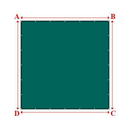 Bâche plate rectangle en Protect covert 905F3 900gr/m², toile PVC Etanche Vert industrie - 3x3m