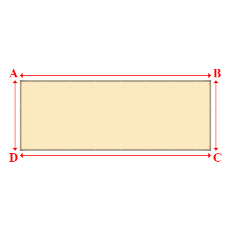 Bâche plate rectangle en Toile PVC Microperforée Protect meshes 332, 340gr/m² Beige - 7.1000000000000005x2.6m