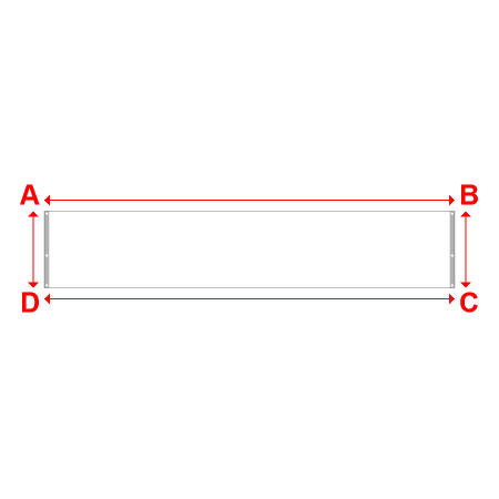 Bâche plate rectangle en Toile PVC Microperforée Protect meshes 362, 430gr/m² Blanc - 4.29x0.8m