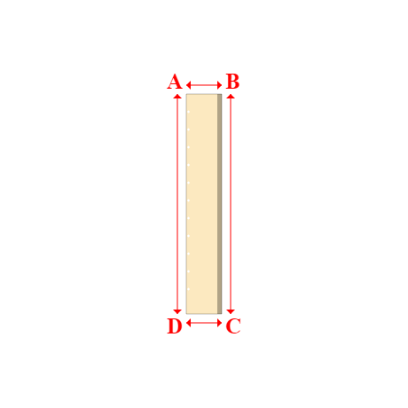 Bâche plate rectangle en Protect cover 705 670gr/m², toile PVC Etanche Beige ral 1015 - 0.4x2.48m