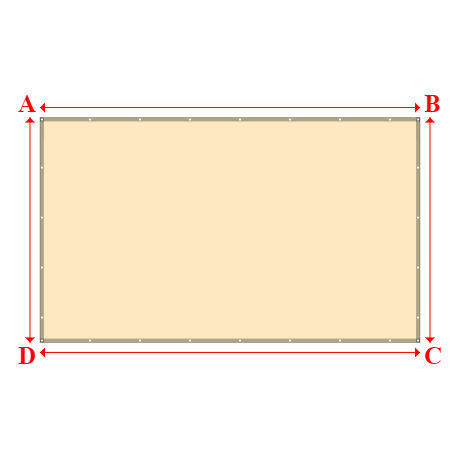 Bâche plate rectangle en Protect cover 705 670gr/m², toile PVC Etanche Beige ral 1015 - 4.9x2.9m
