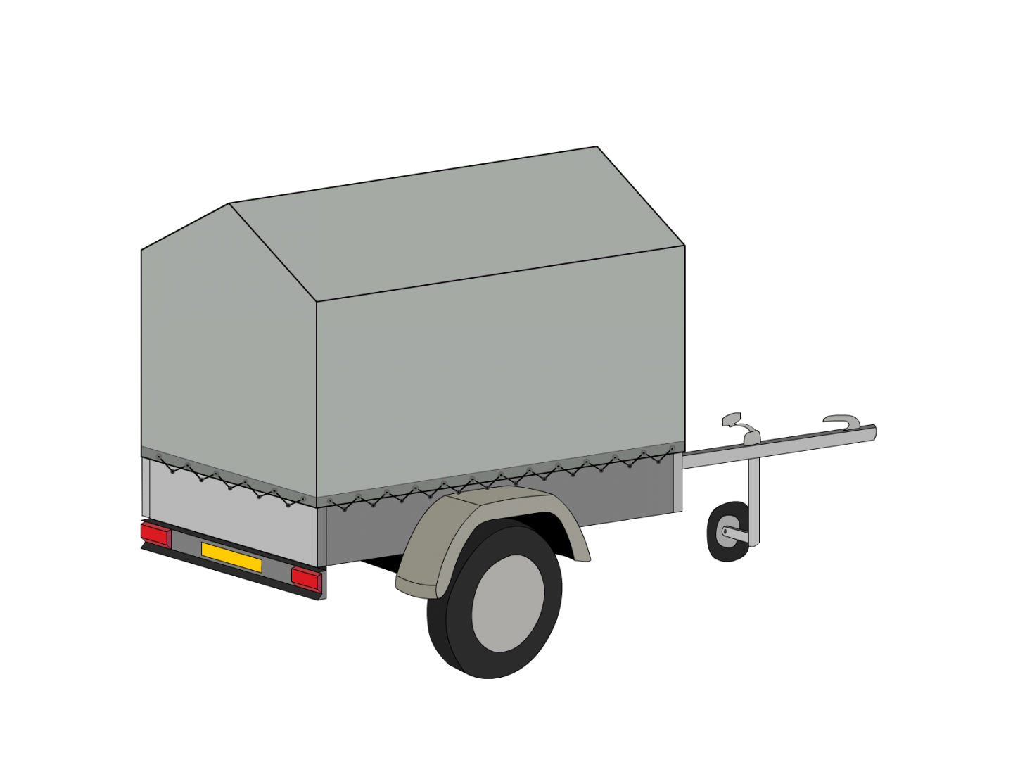 Bâche pour remorque TRELGO VBE 893 en Protect cover 705 670gr/m², toile PVC Etanche Gris clair RAL 7038